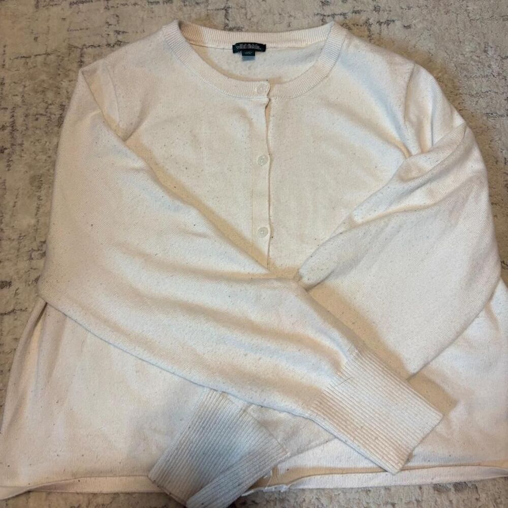 Wild-fable Women's White and Cream Cardigan